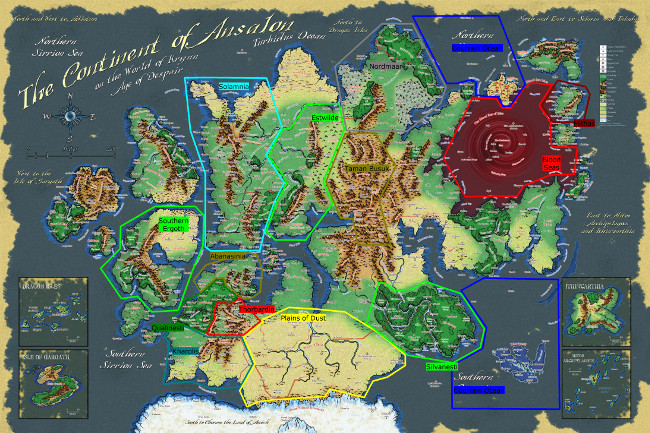 Ansalon Regions Map
